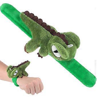 Green Dinosaur Slap Bracelet Stuffed Animal for Decoration