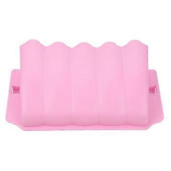 Einfacher Grasfutterspender aus Kunststoff für Haustiere, Heuschale, Geschirrständer, Halter für Kaninchen und Ratten (Pink)