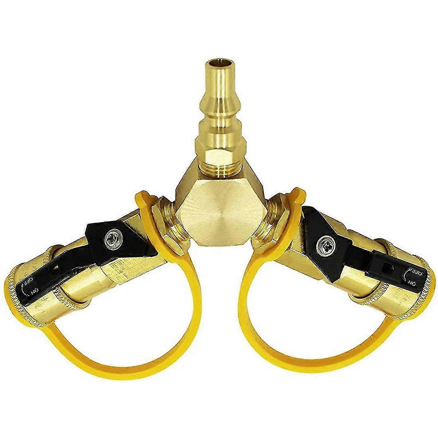 1/4inch RV Propane Quick Connect Y Splitter Adapter
