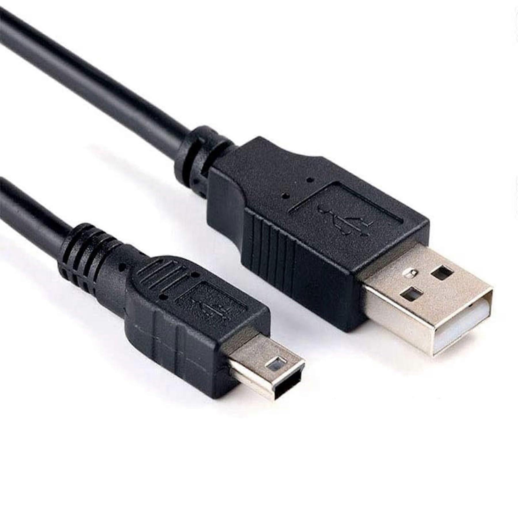 USB Mini B Cable 6ft Fast Data Transfer and Charging for Camera PS3 Controller Blue Yeti Hard Drive