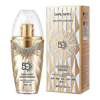 Uv Protection Sunscreen Spf50 Pa with Watery Texture and Waterproof Formula for All Skin Types