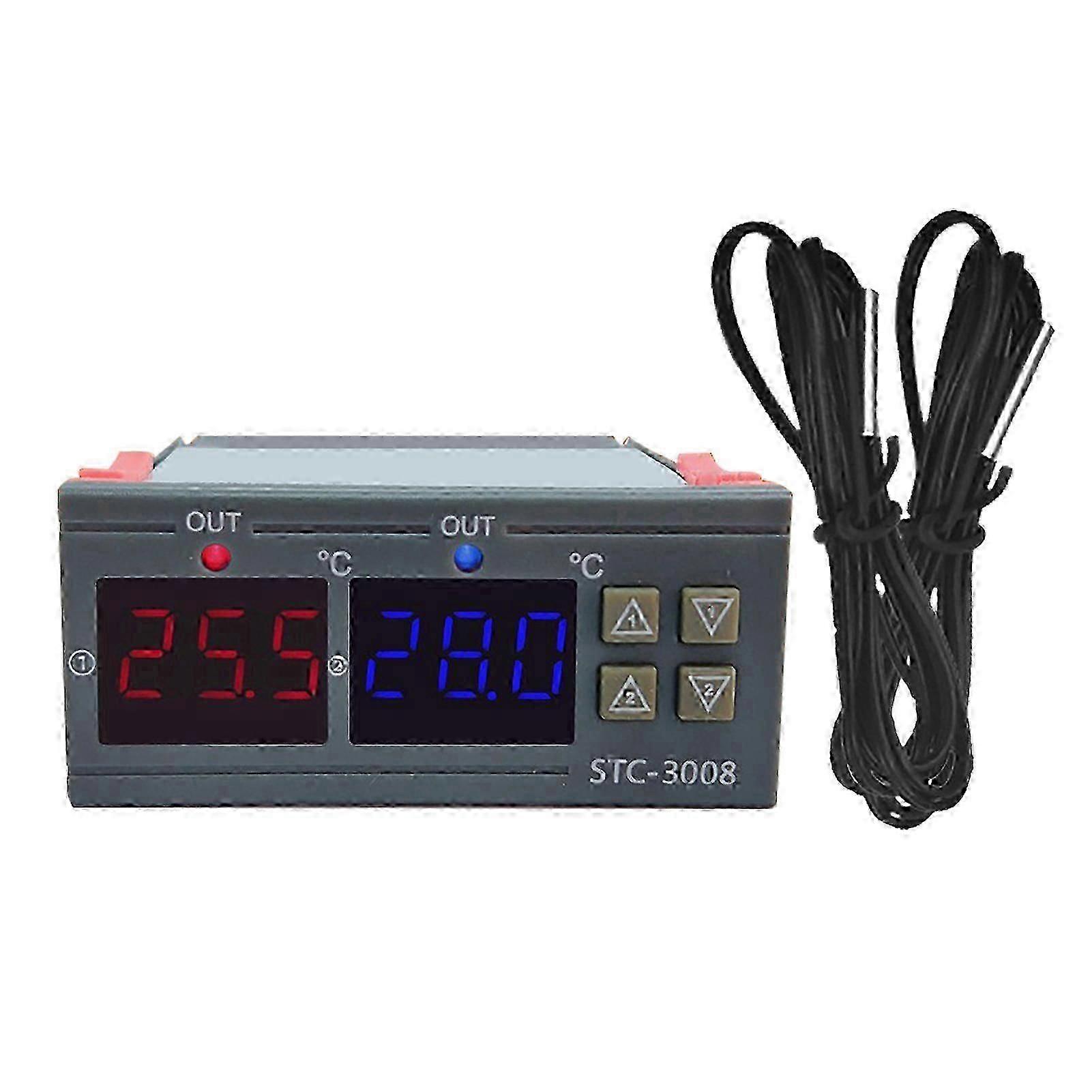 12V Digital Display Temperature Controller Microcomputer Intelligent Dual Control Switch