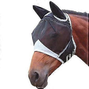 Horse Fly Mask Super Comfort Fly Masks For Horses With Ears Elasticity Horse Fly Mask Uv Protection