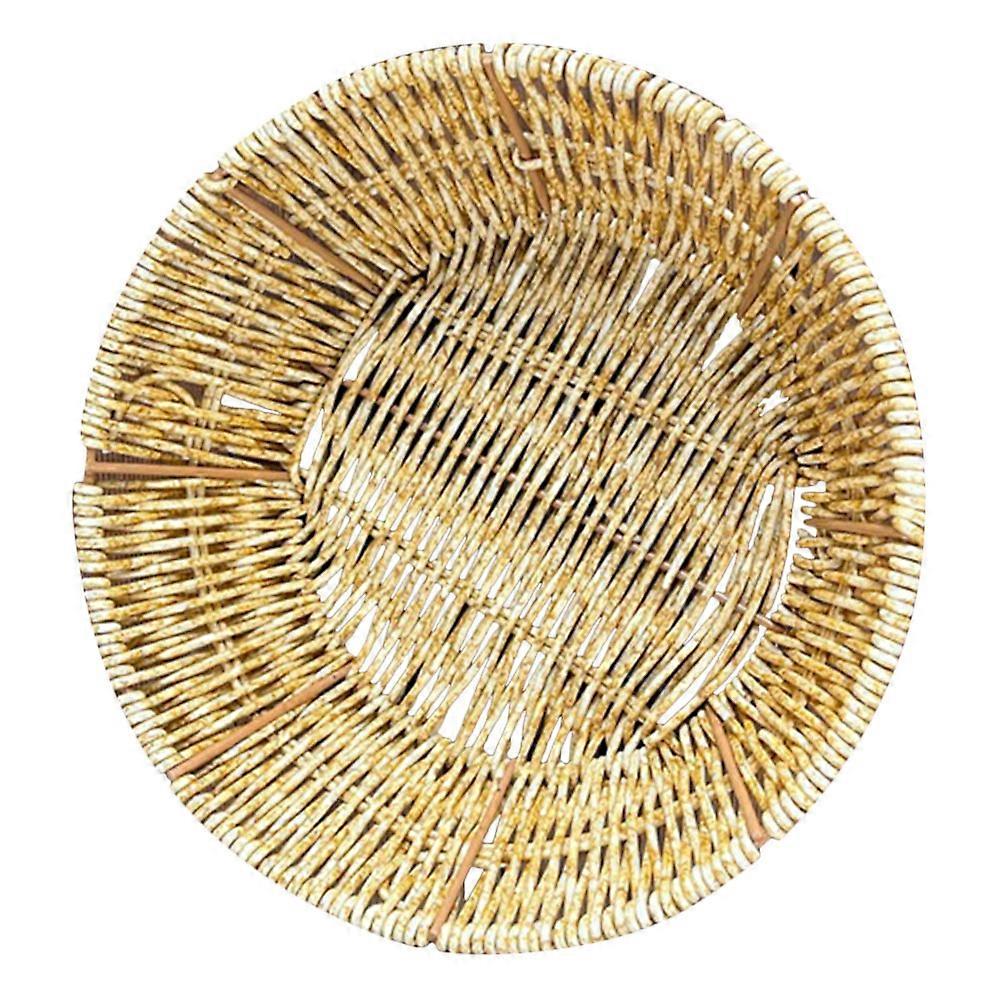 Woven Snack Basket Round Shape for Storage Use with Serving Tray