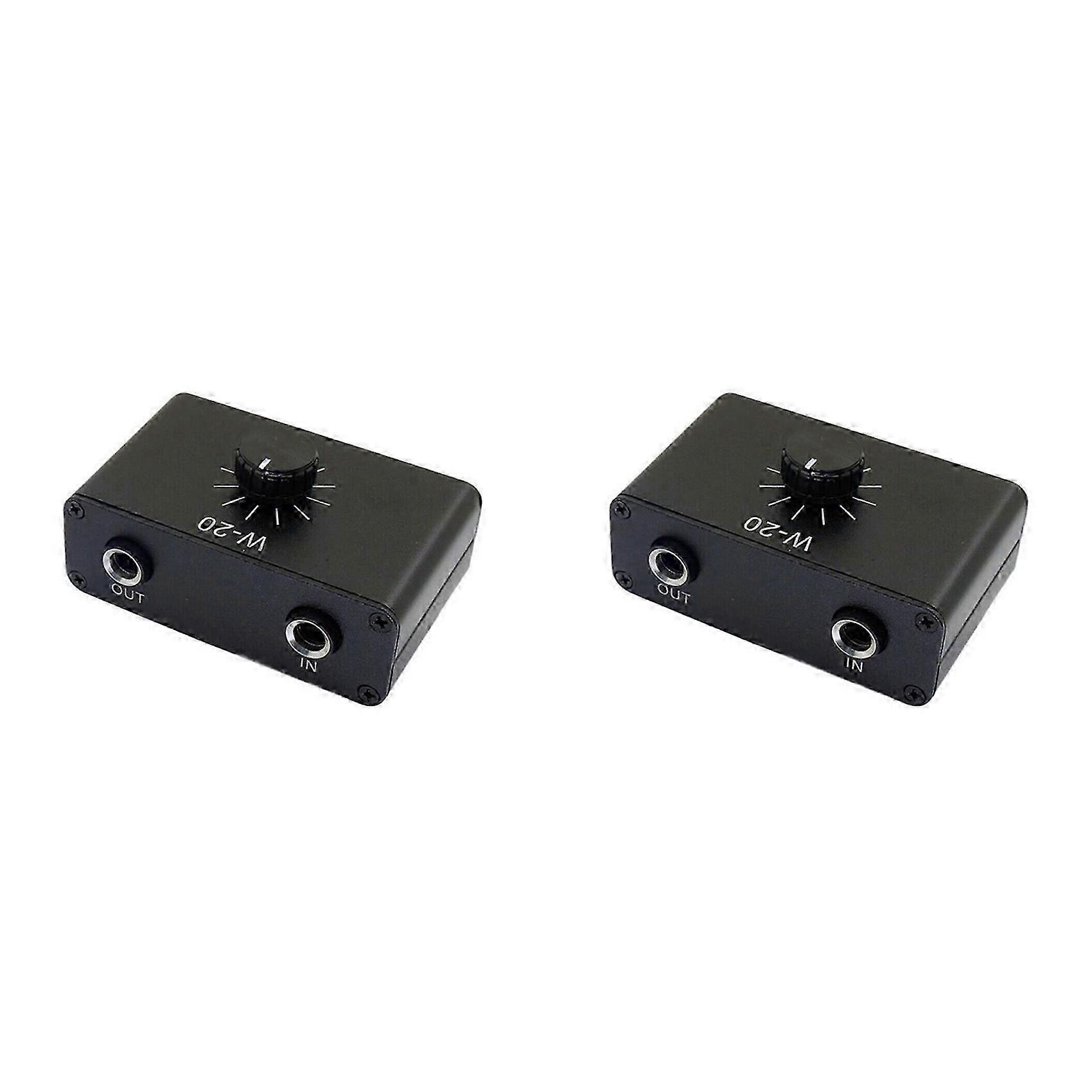 2X Musical Instrument Dynamic Microphone Volume Adjustment Attenuation Controller 1/4inTRS 6.35mm Interface