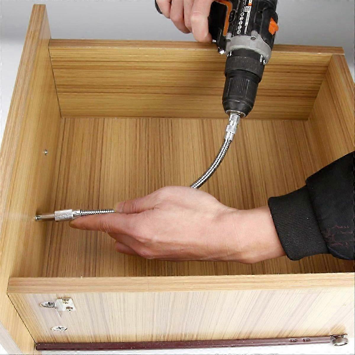 Drill Bit Extension and 105 Degree Right Angle Drill Attachment Set