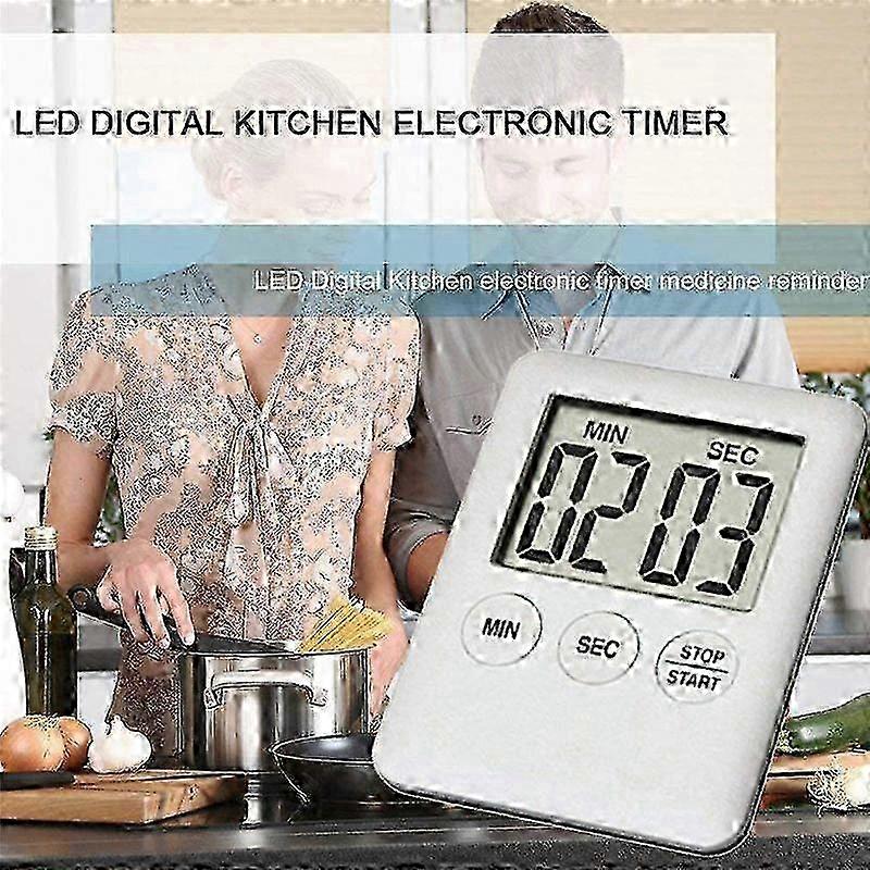 LED Digital Kitchen Timer - Portable Countdown Medication Reminder