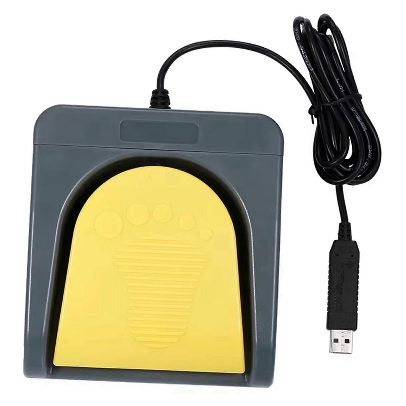2X USB Single Foot Switch Game Control One Key Customized Computer Keyboard Action Pedal Switch Control Yellow