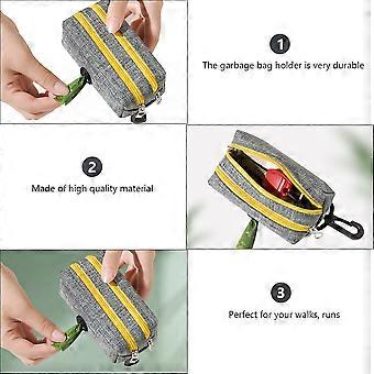 Dog Waste Bag Dispenser for Outdoor Walks with 3Pcs Portable Containers