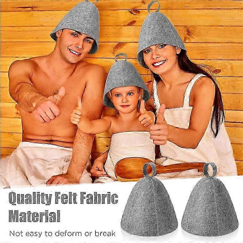 3 Pack Absorbent Felt Sauna Cap Insulated