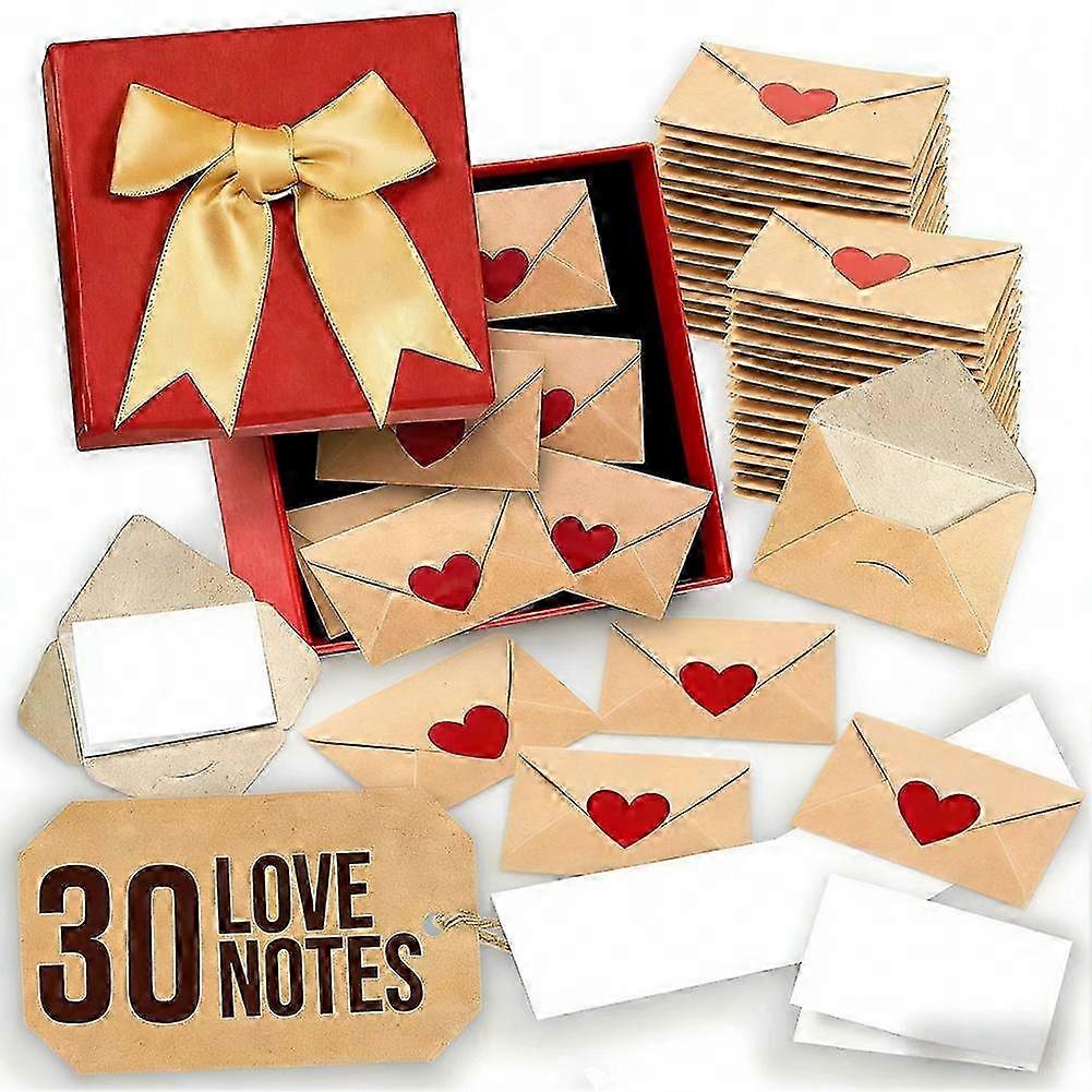 30 Pcs Heart Seal Mini Envelope Set