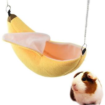 Novelty Banana Shape Nest Plush Cotton Hamster Warm Beds Hamster Accessories