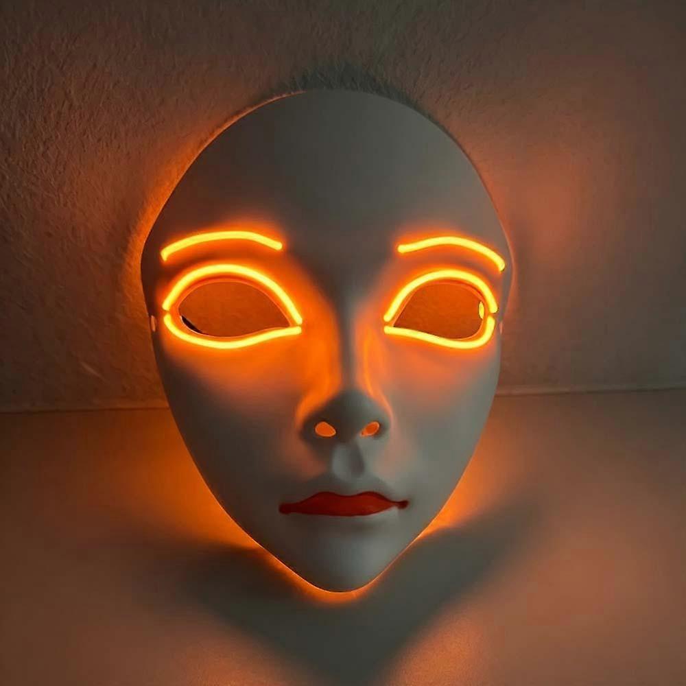 Glowing mask, white terror mask
