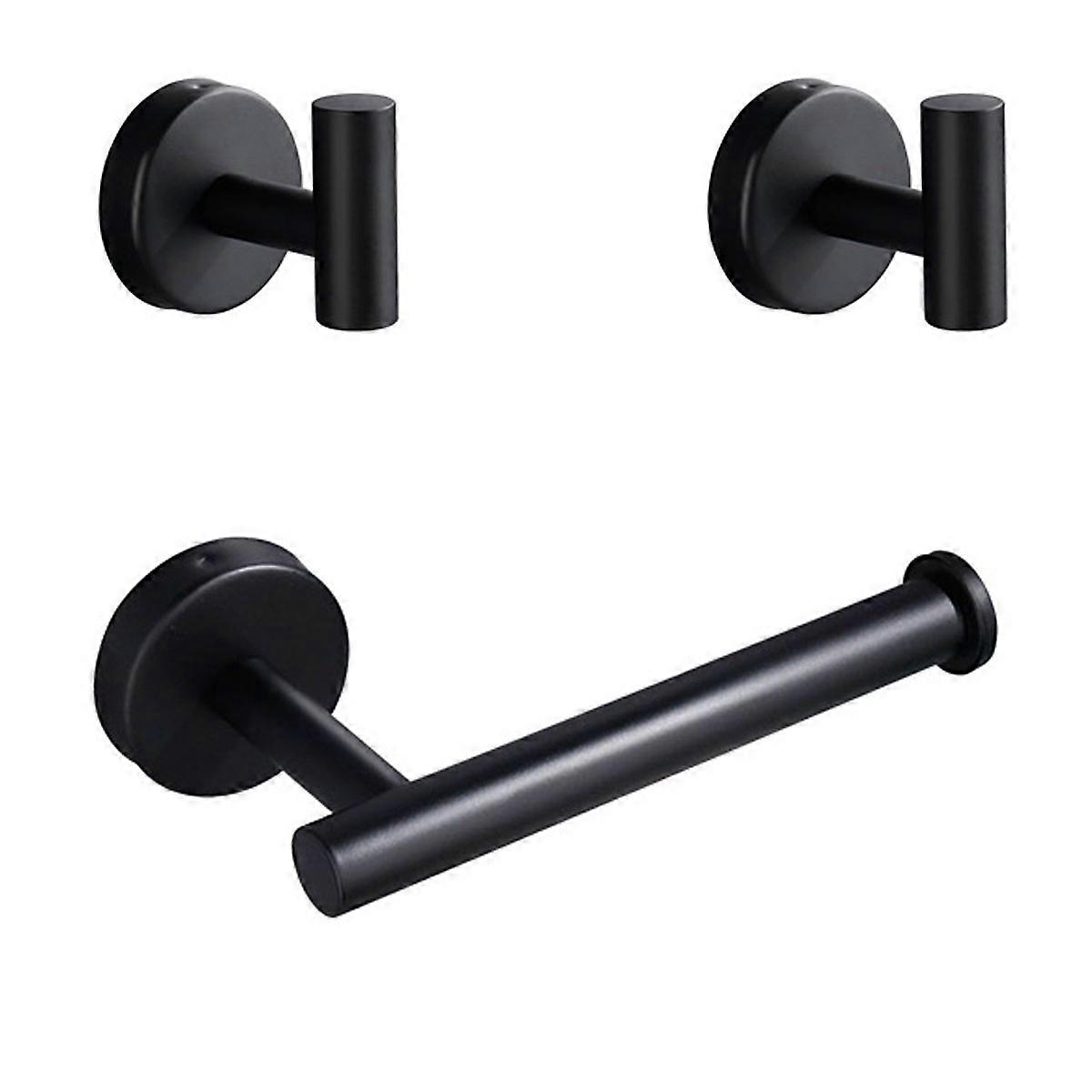 Matte Black Rustproof Stainless Steel Bathroom Hardware Set