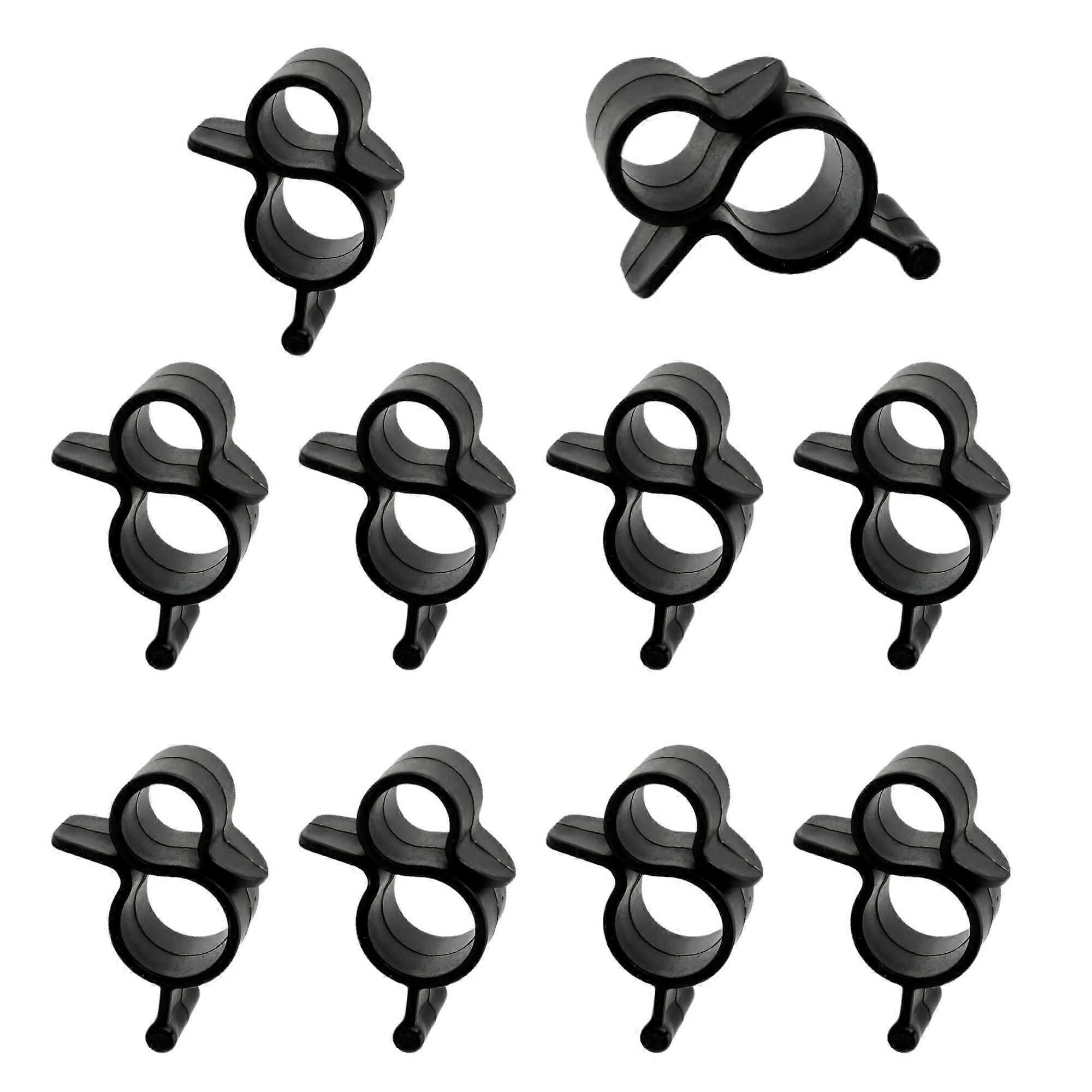 10PCS RV Awning Light Clips for String Lights, Tool WindResistant Hold, Black