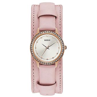 Gjett Chelsea klokke for kvinner analog kvarts med okseskinn armbånd W1150L3