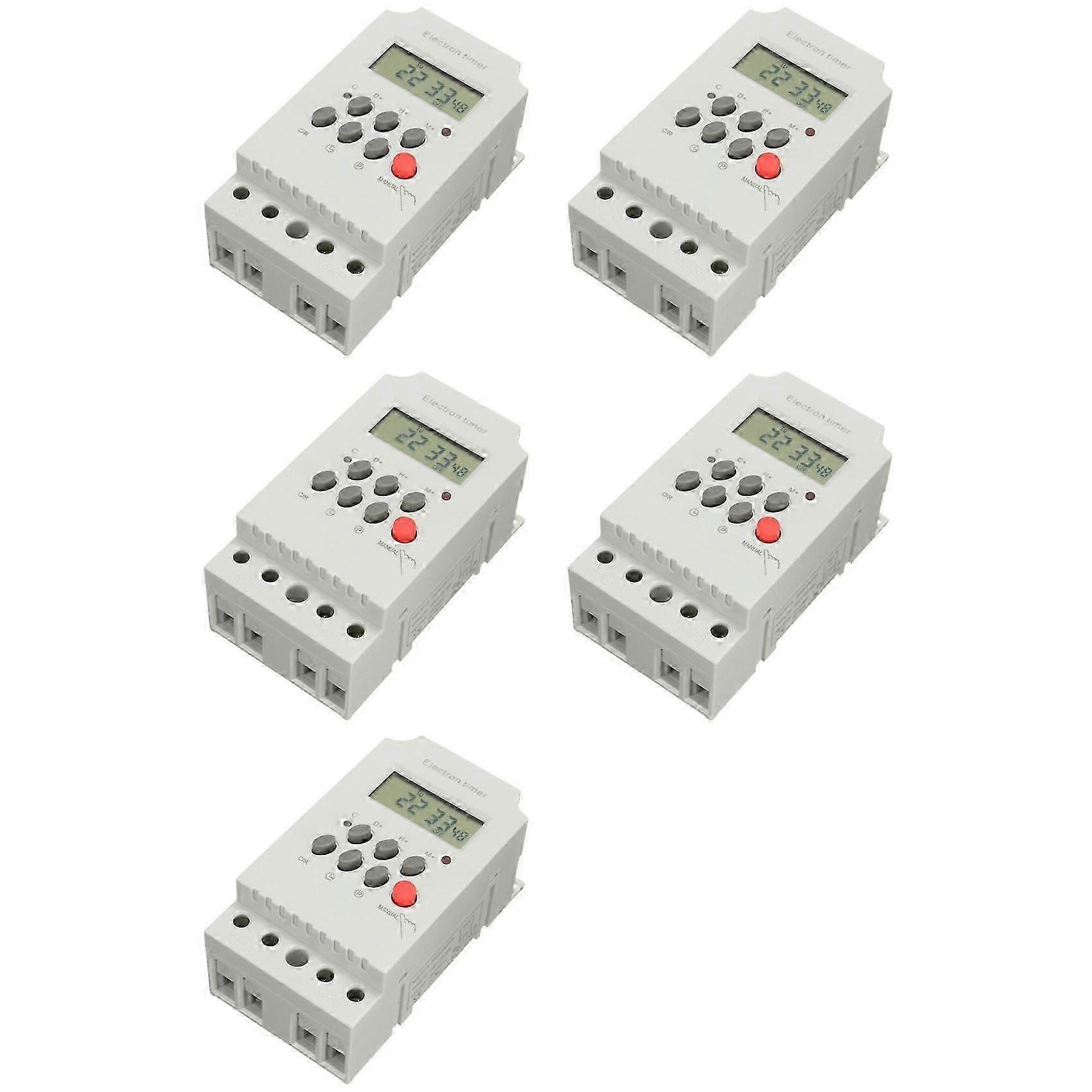5X KG316T-II Din Rail Microcomputer Time Control Switch Time Control Timer AC220V 25A DIGITAL TIMER SWITCH Relay ControlSNNGV