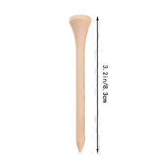 Unbreakable Tees Solid Wooden Ball Nails for Golf Use 100Pcs Set Beige