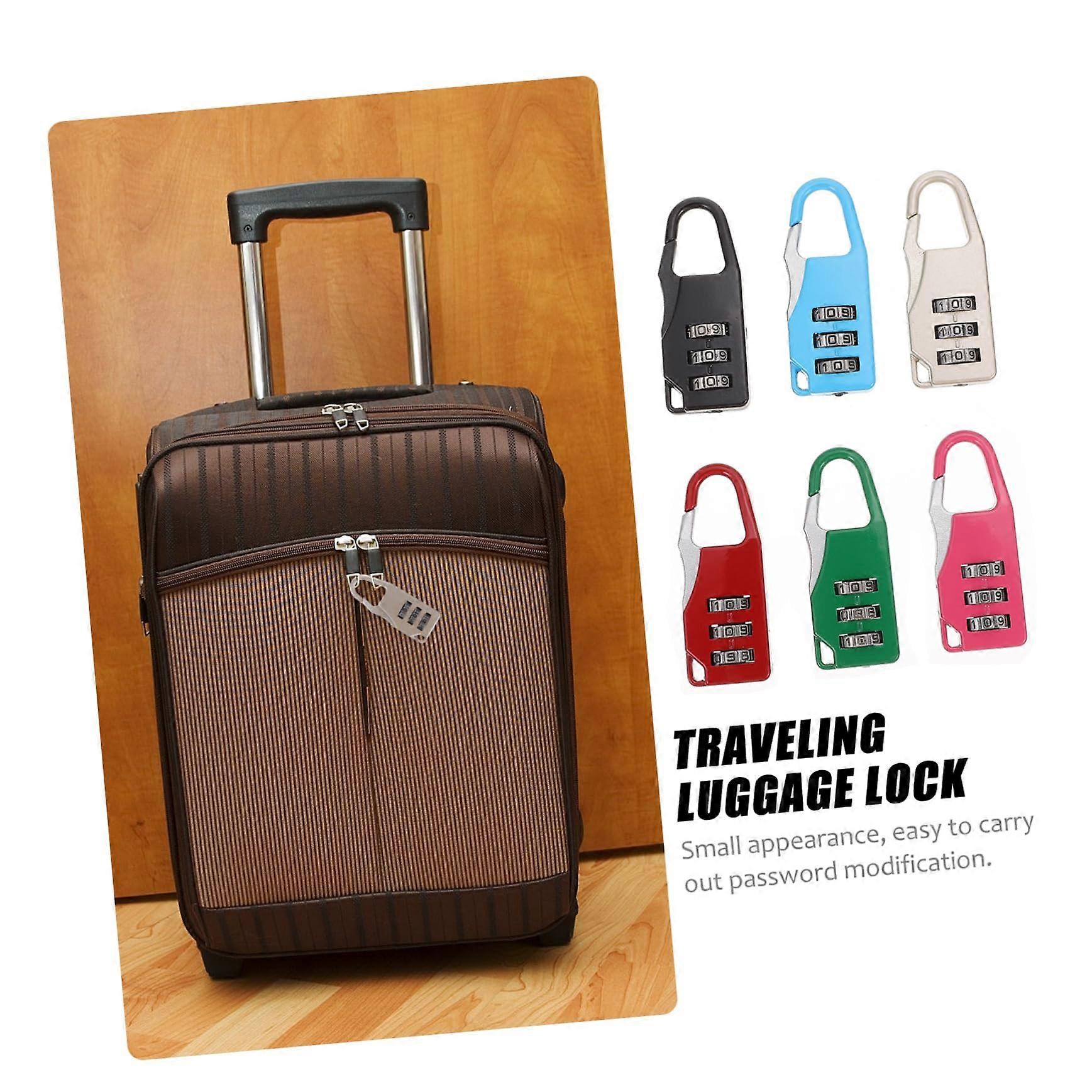 6Pcs Luggage Lock Set, Mini Combination Padlocks for Suitcase Backpack, Durable Multicolor