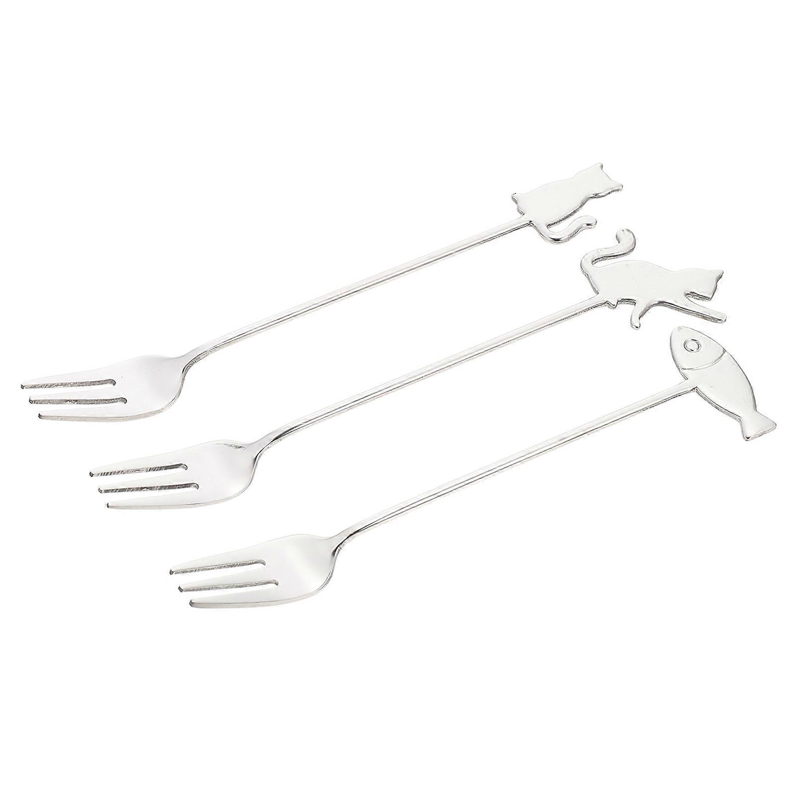 Delicate Food Forks Multi-Function for Home Usage 15Pcs Silver