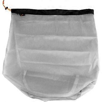 Mesh Stuff Sack, Nylon Mesh Stuff Storage Sack Drawstring Mesh Camping Sack for Camping Hiking(XXL-Black)