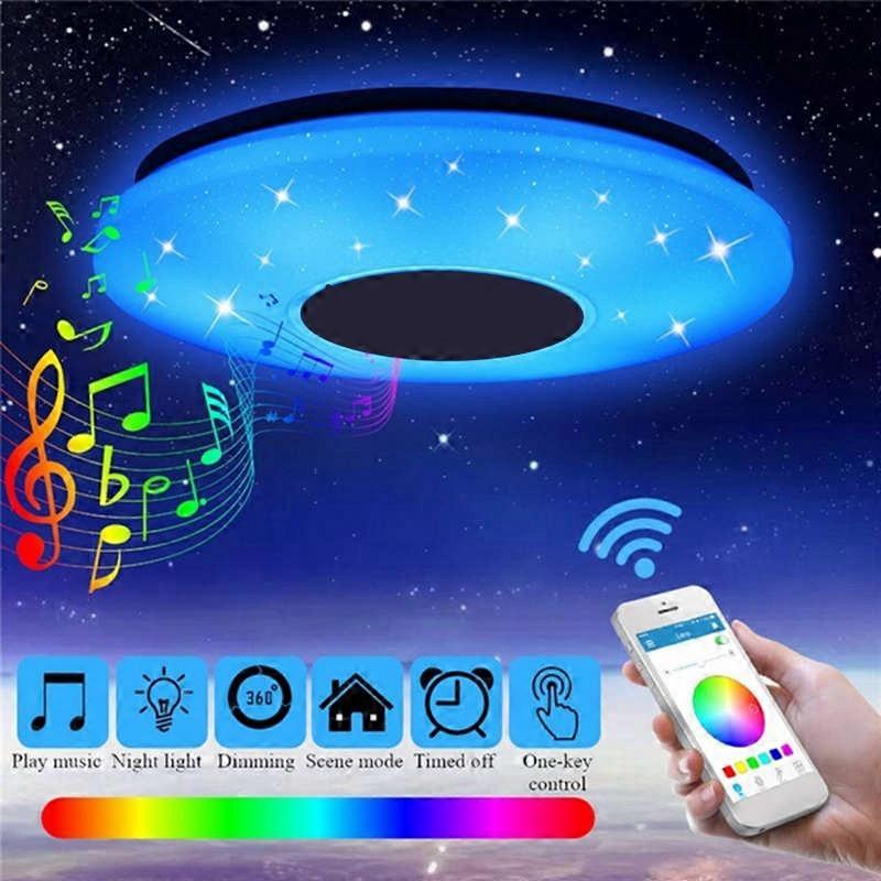 36W LED Ceiling Light, Dimmable with Built-in Bluetooth Speaker, Remote and App Control