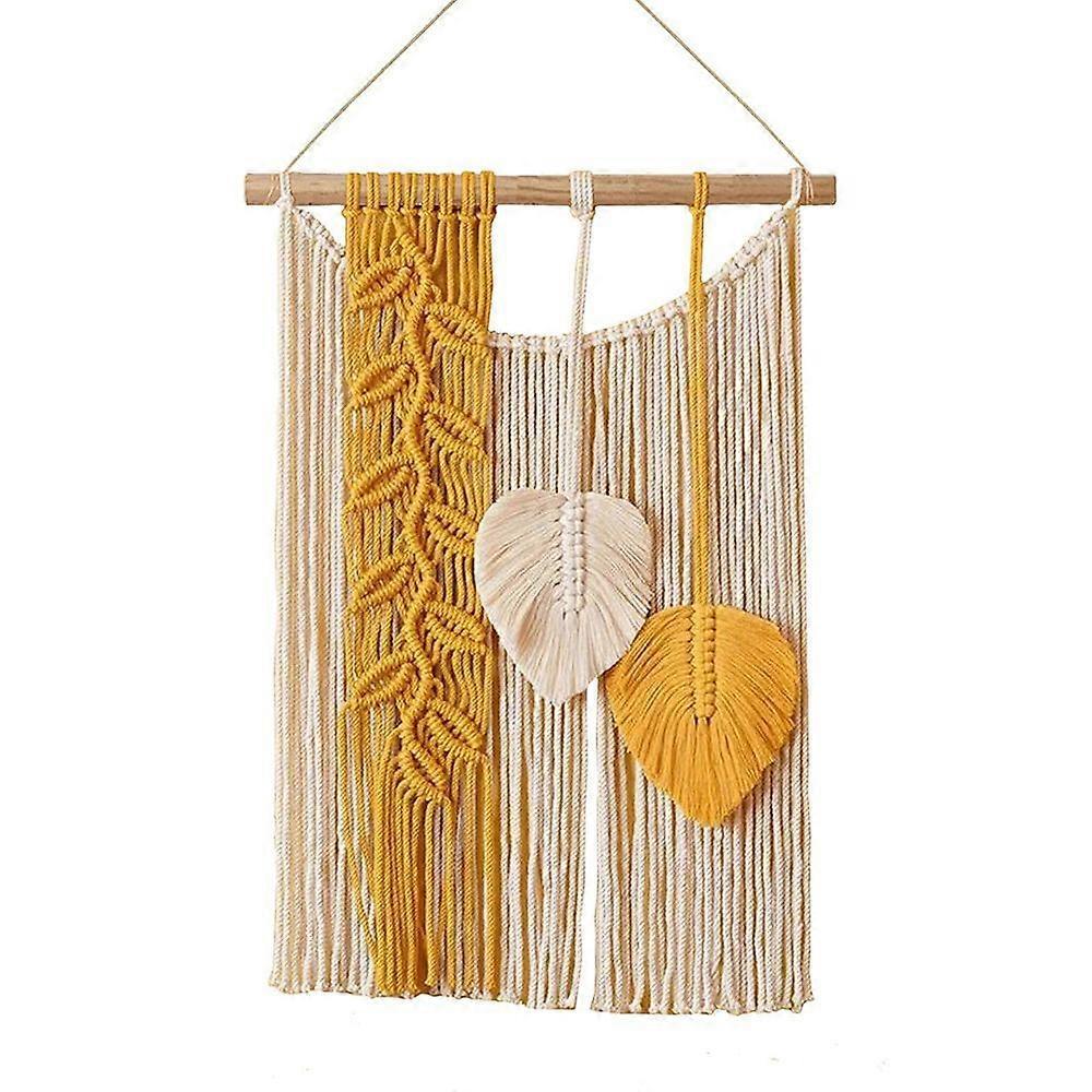 Natural Feather Macramé Wall Hanging