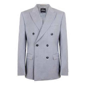 Boss Mens Hutson Woven Flap Pocket Suit Jacket