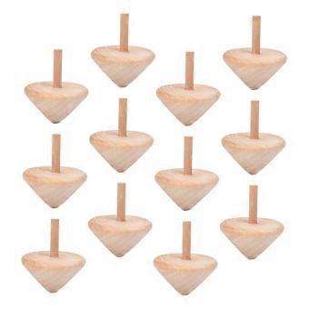 Painted Wooden Spinning Tops Pack of 24, Rotating Table Toys compatible with Children
