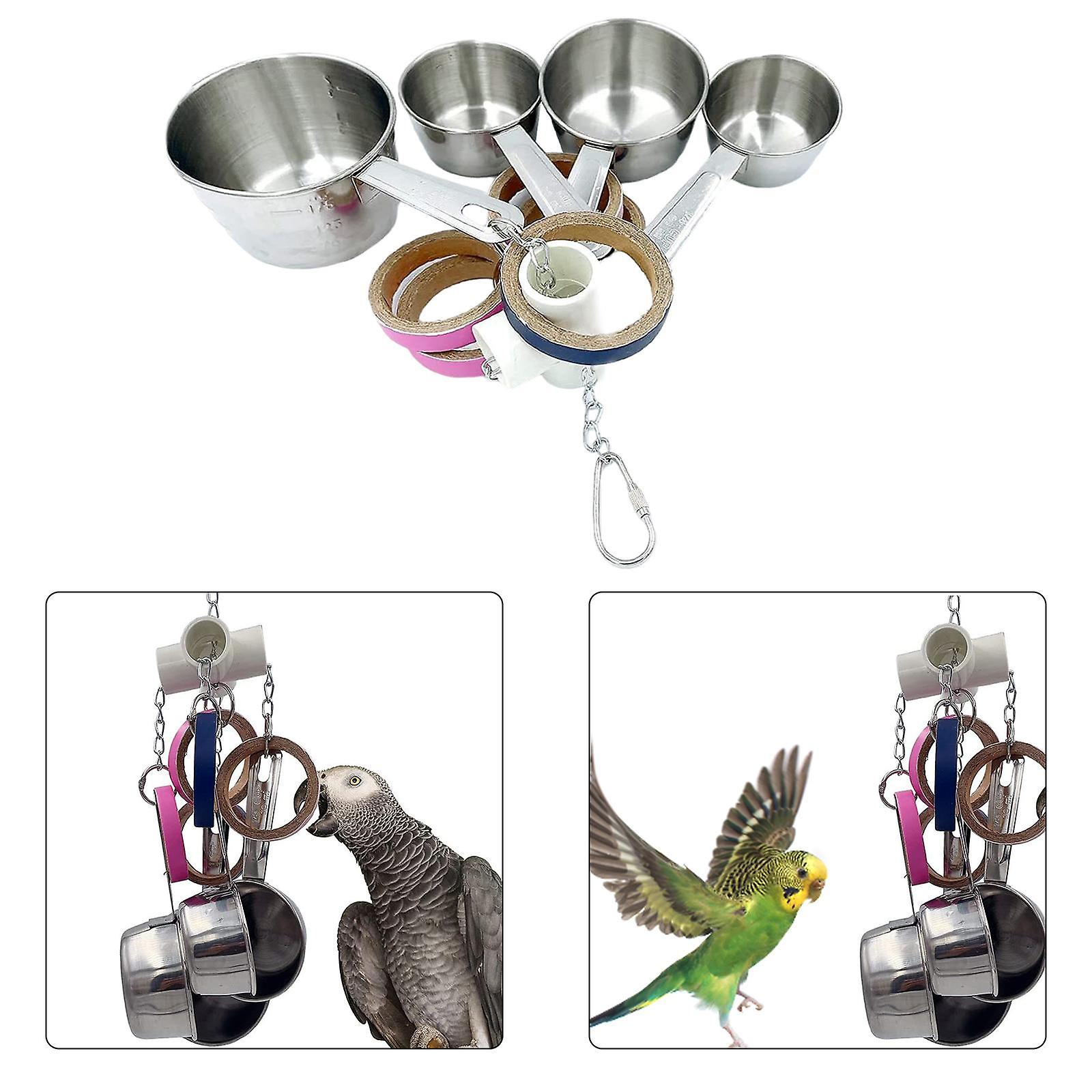 Multicolored Parrots Pots and Bagel Toys Bite Toys String Toys African Greys