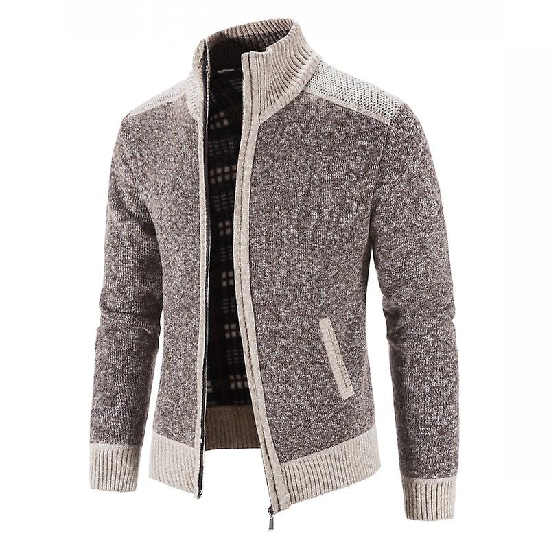 Neue Herren Pullover Mantel Mode Patchwork Cardigan Männer Strickpullover