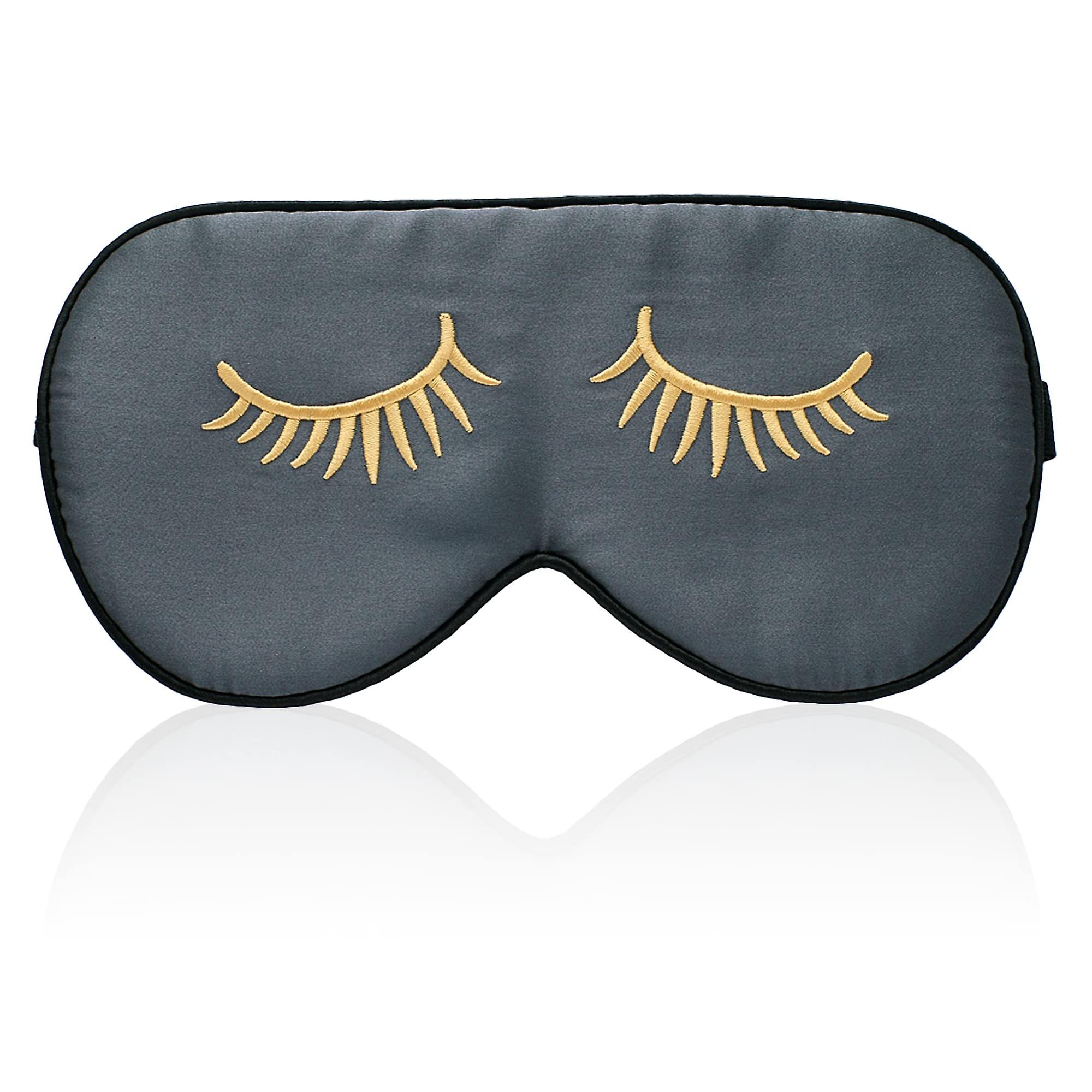 100% Silk Sleeping Mask With Adjustable Straps Comfortable And Very Soft, Available In Several Styles