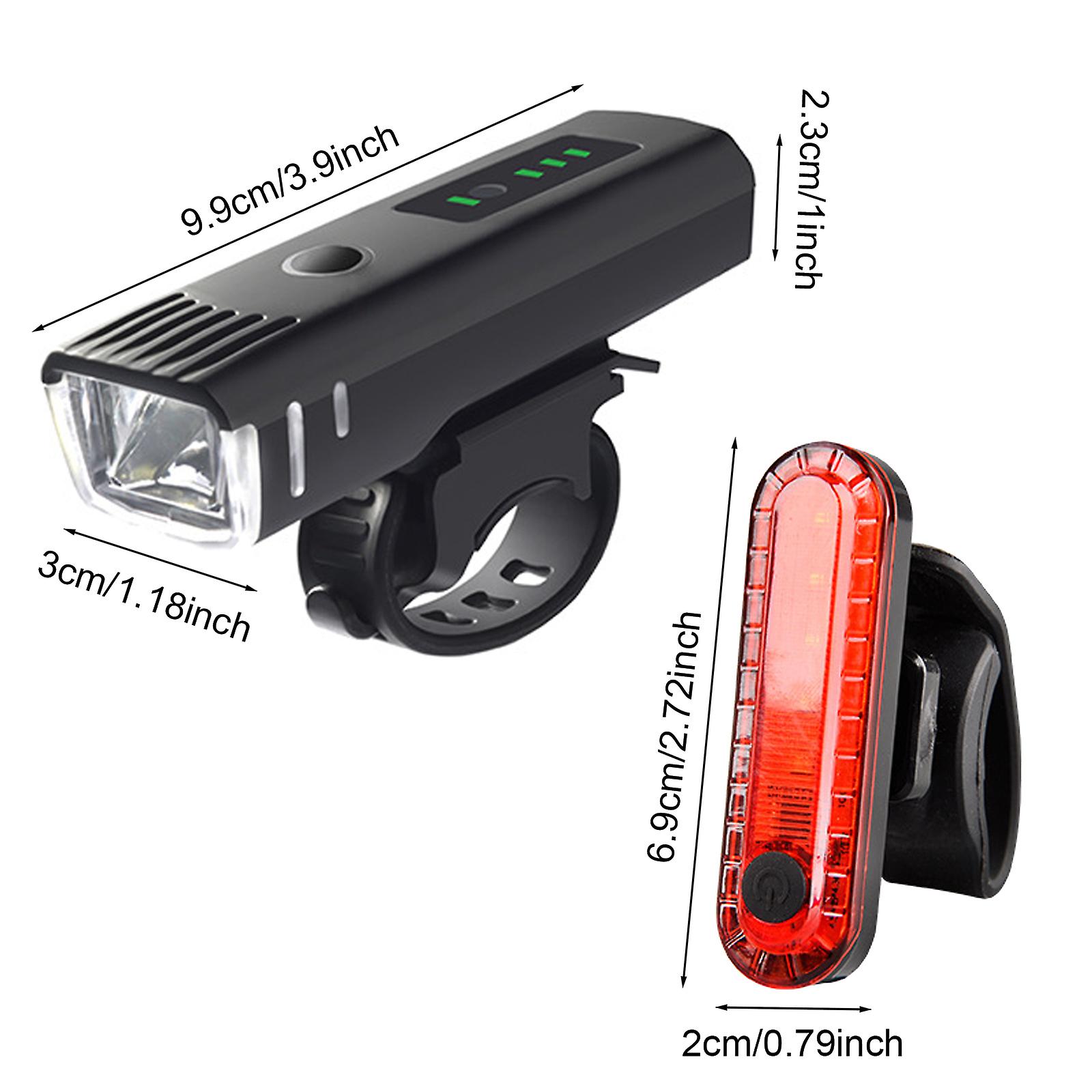 Bike Light Set, Usb Rechargeable Super Bright Led Waterproof Headlight Light