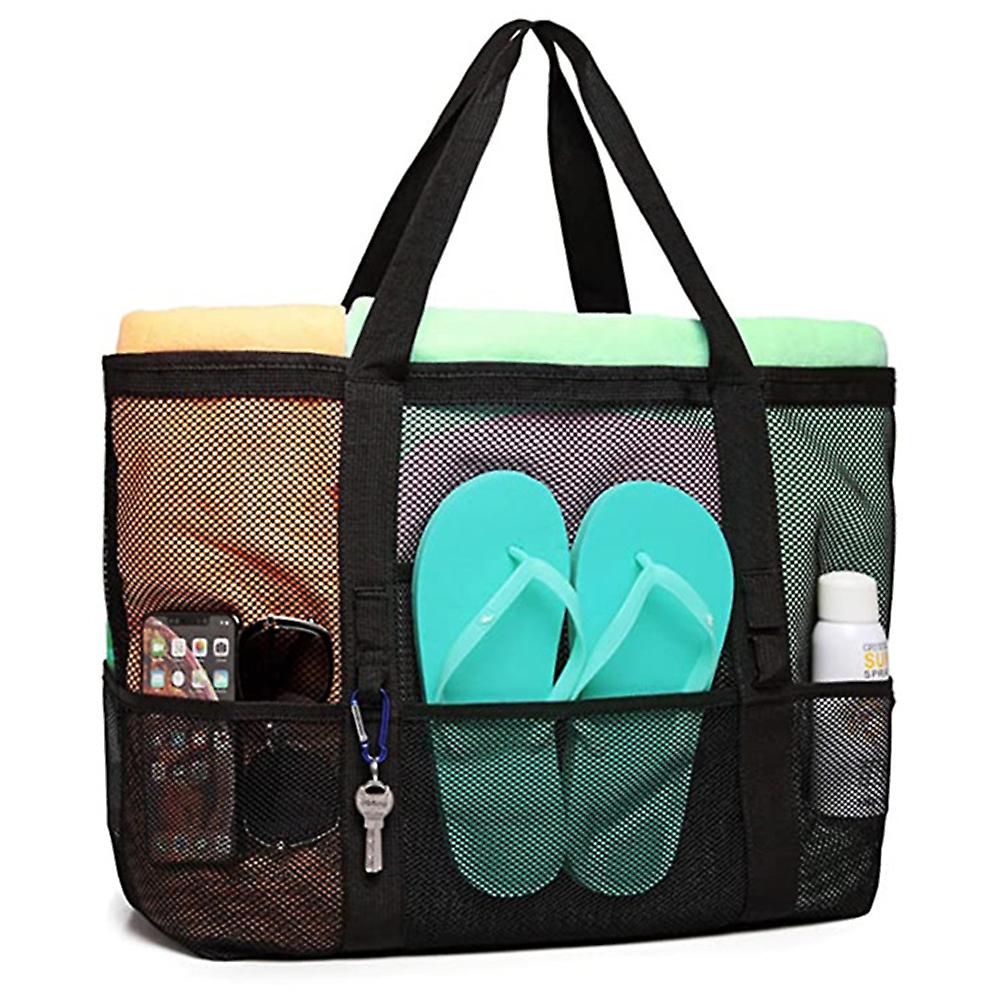 Mesh Beach Bag Large Swim Beach Bags Foldable Lightweight Swimming Bag