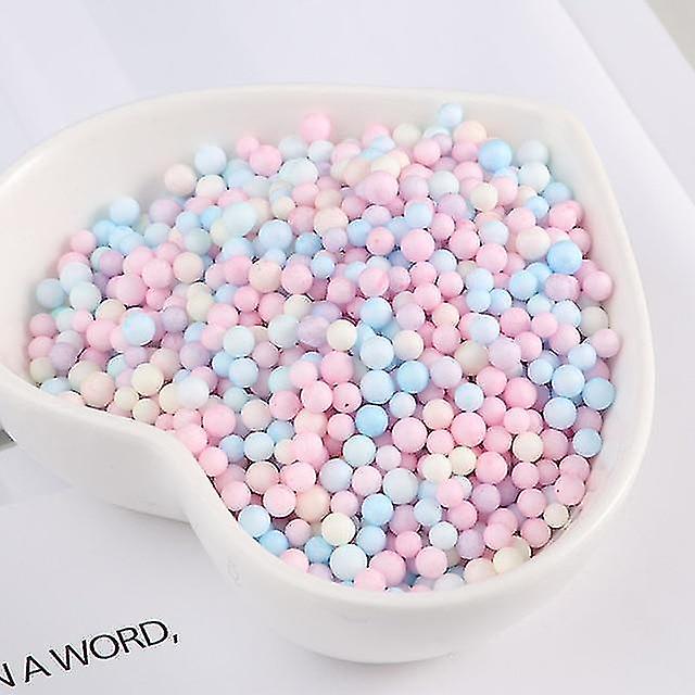 Sweet color 4 6mm Sweet Color Round Foam Ball Diy H made Slime Material Box Makeup Bucket