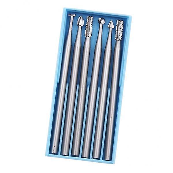 4xTungsten Steel Rotary Burr Router Bit Mill Cutter Graving Tools Large 2.3MM