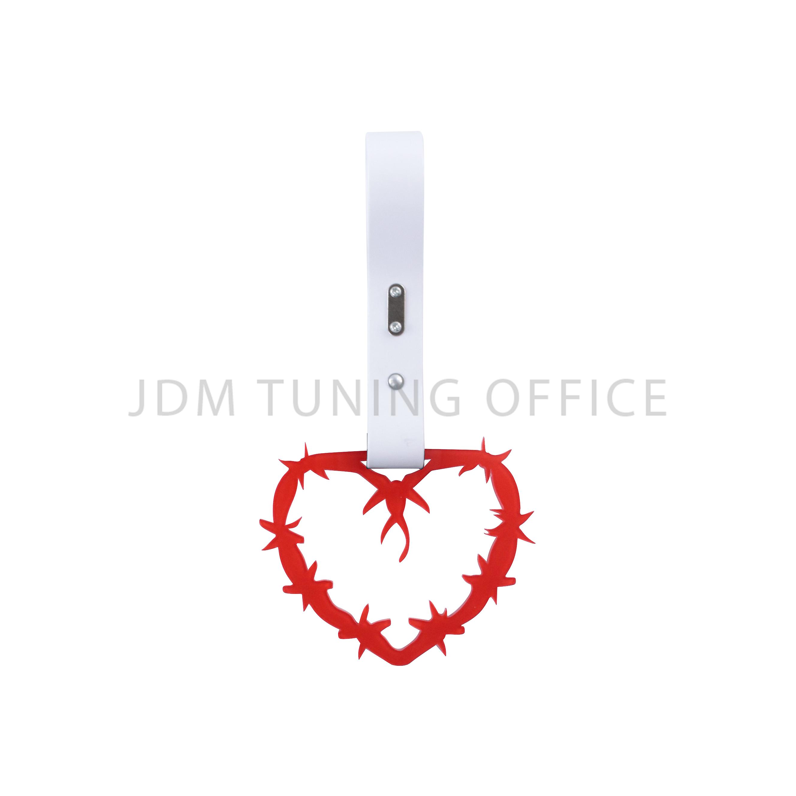 Barbed-wire Heart Shape Plastic Anime Tsurikawa Ring Subway Train Bus Handle Strap Barbwire Multiple Charm Drift Warning Tag