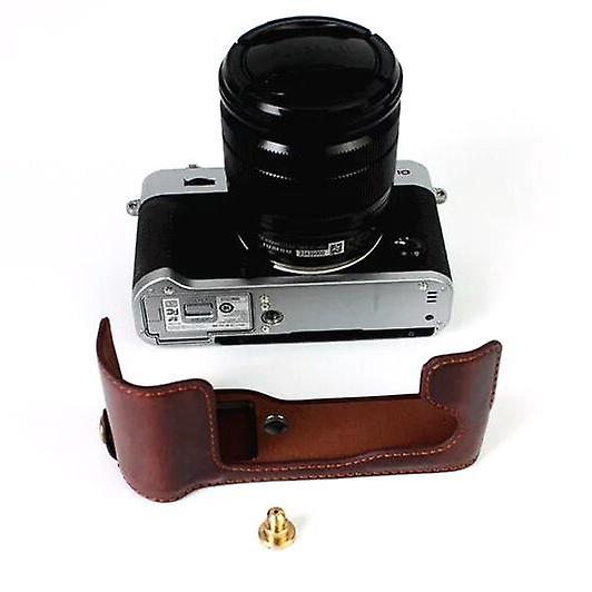 PU Leather Half Bottom Camera Case Cover Protector for Fujifilm XT10/XT20