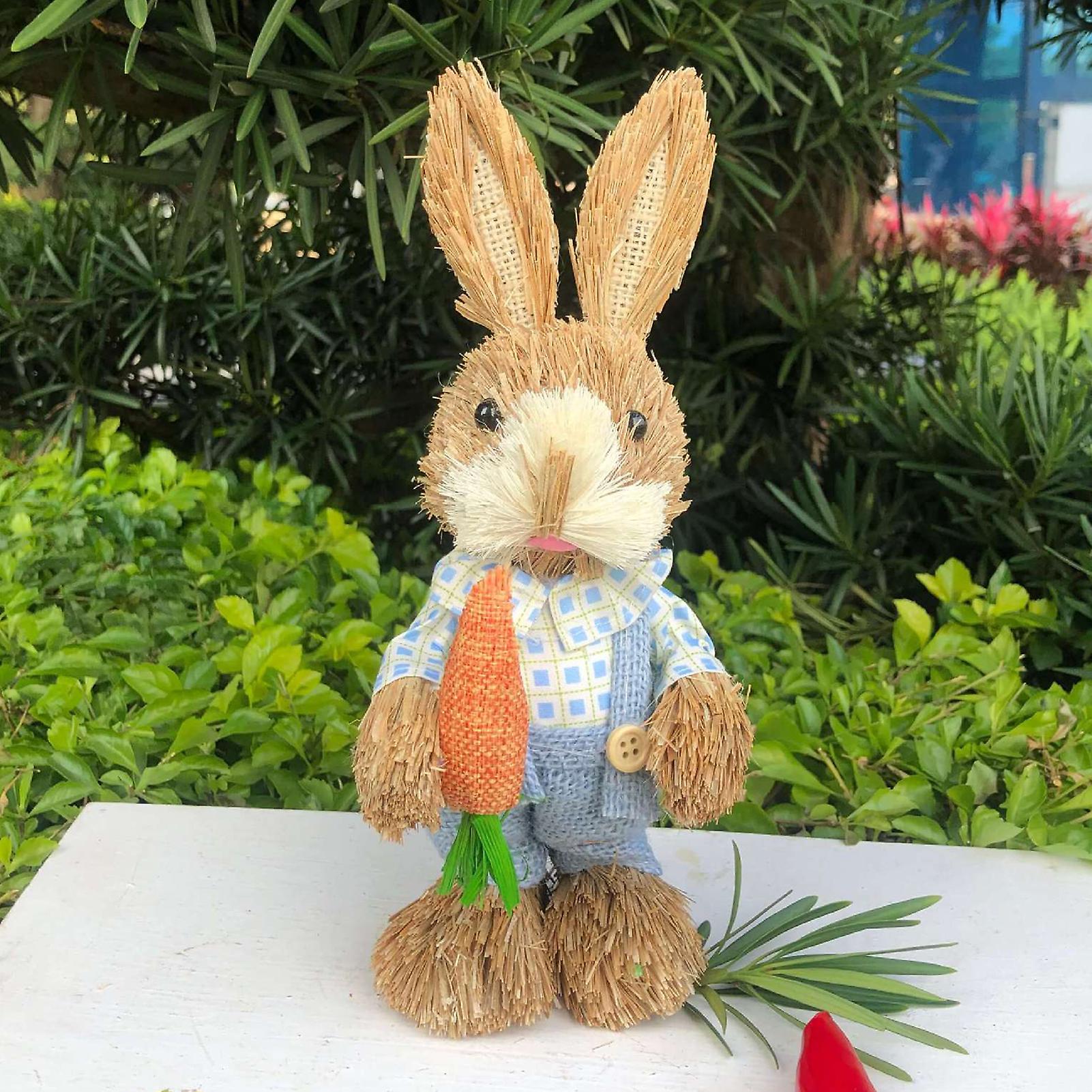 Cute Easter Rabbit Figurine Easter Bunny Desktop Artificial Animal Model