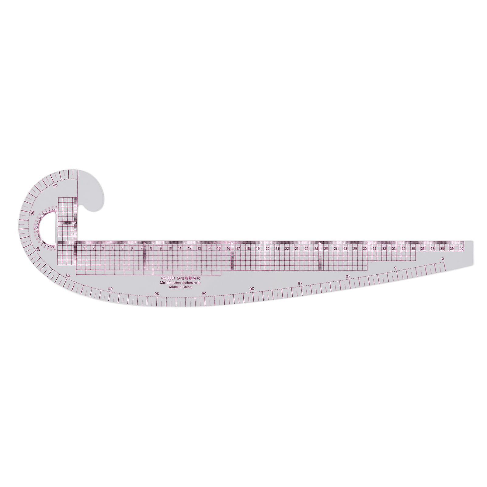 58cm 6501 Curved Ruler High Accuracy Transparent Body Plastic Curved Ruler Sewing for Sewing Pattern Design