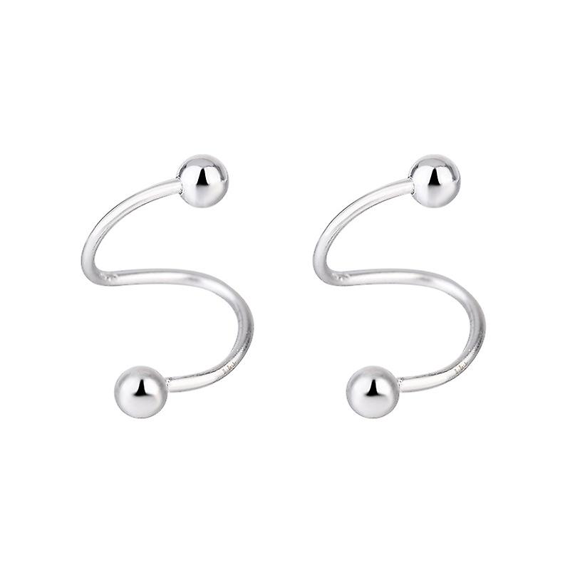 Women earring girl stud ear Drop 2pcs Cute Ear s Spiral Twisted Lip Tongue Piercing Stainless Heart 
