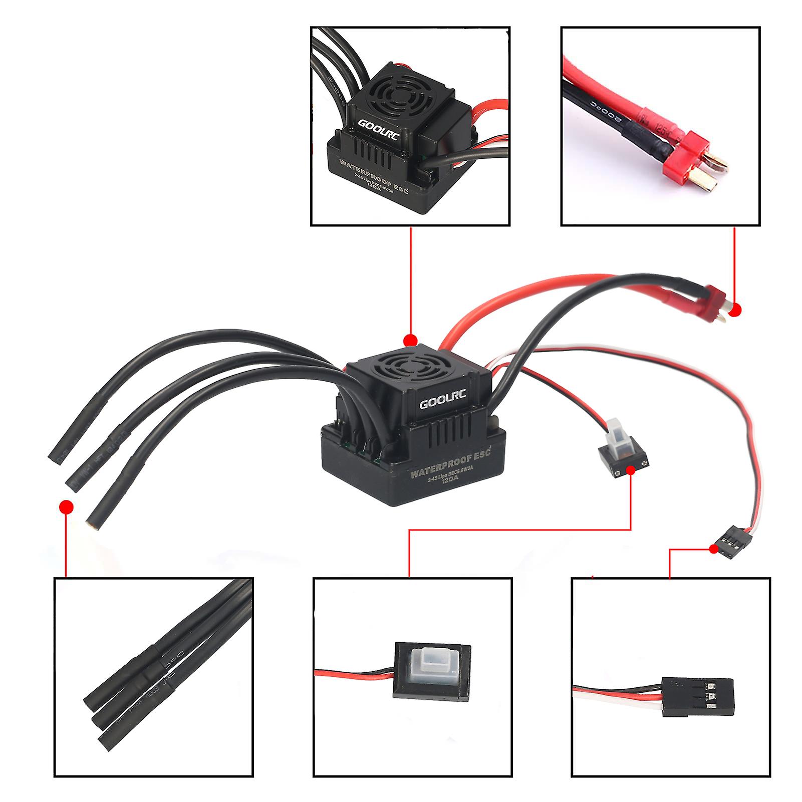 2850kV Sensorloser bürstenloser Motor 120a bürstenloser Regler und Programmkarten-Combo-Set