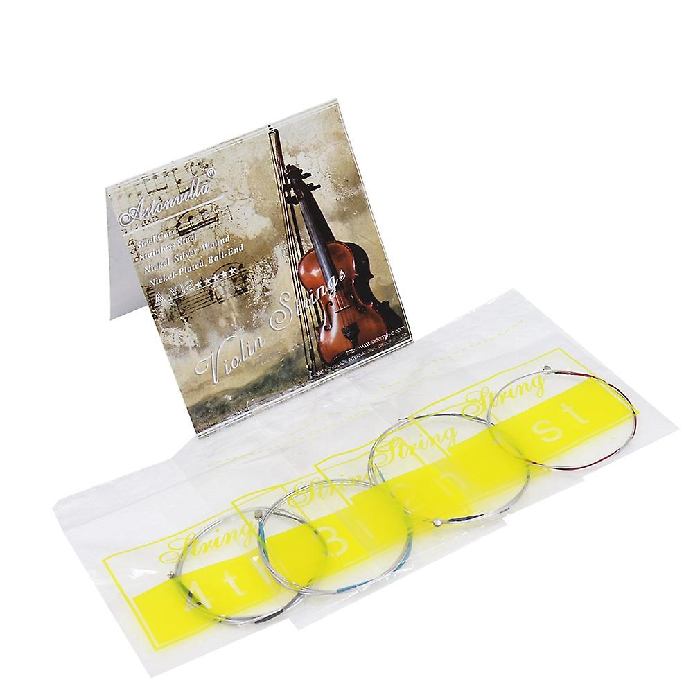 Universal Full Set (E-A-D-G) Violin Fiddle String Strings Steel Core Nickel Silver Wound with Nickel