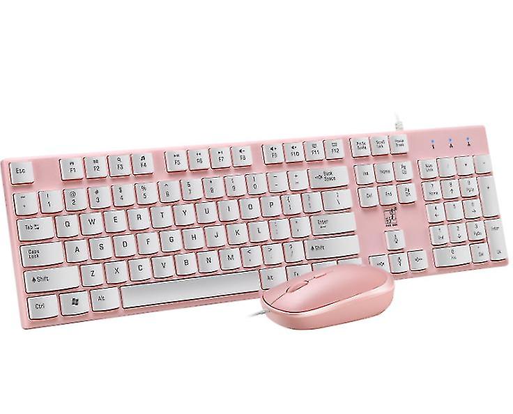 مجموعة استبدال لوحة مفاتيح USB سلكية رفيعة للغاية باللون الوردي Az20019