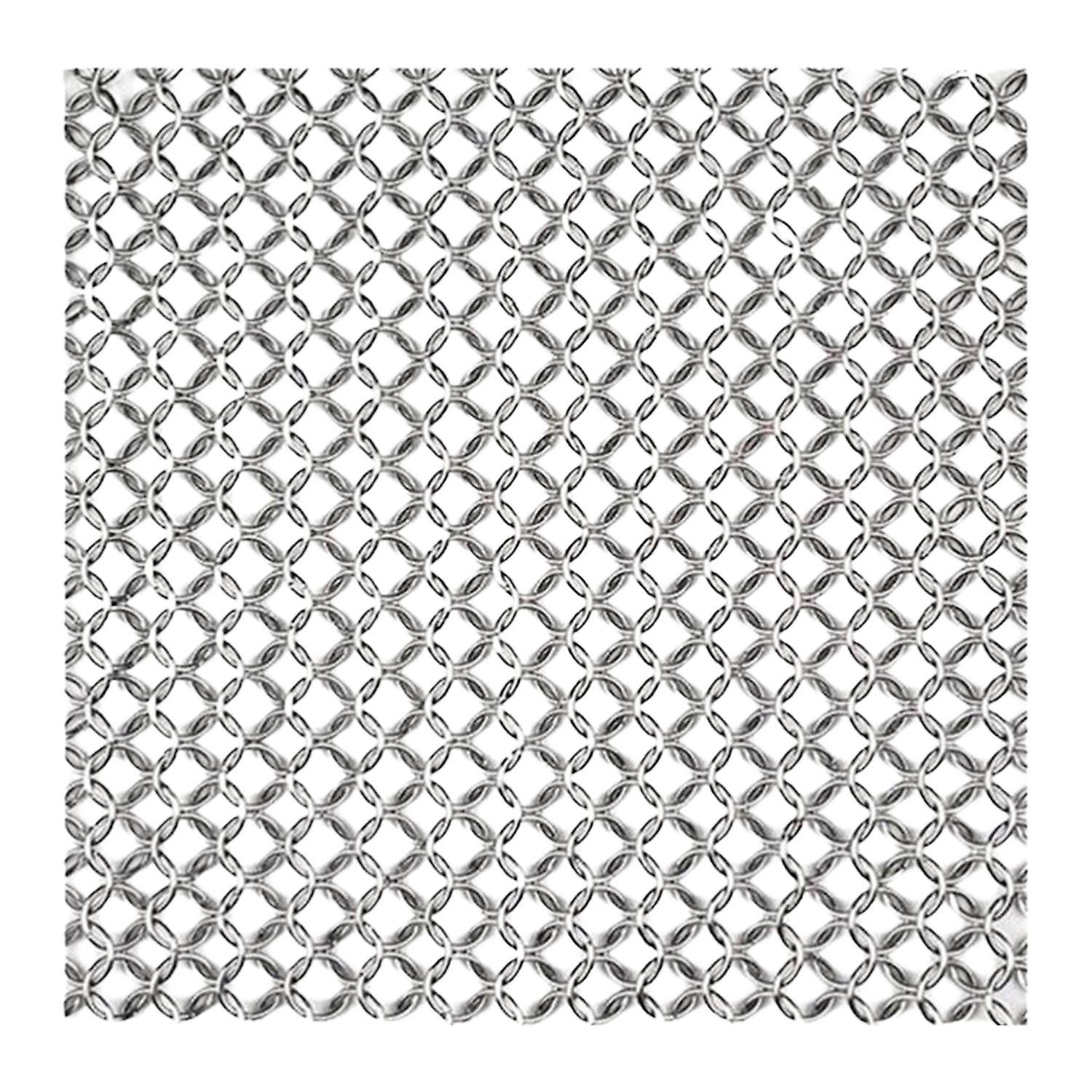 ZHOUBA Chain Mail Silver Color Versatile Kitchen Cast Iron Chain Scrubber Household Supplies