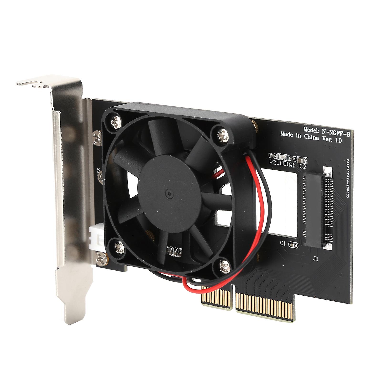 Adapter Card PCIE X4 NVMe M.2 NGFF 2280 SSD with Cooling Fan to PClE X4 Conversion
