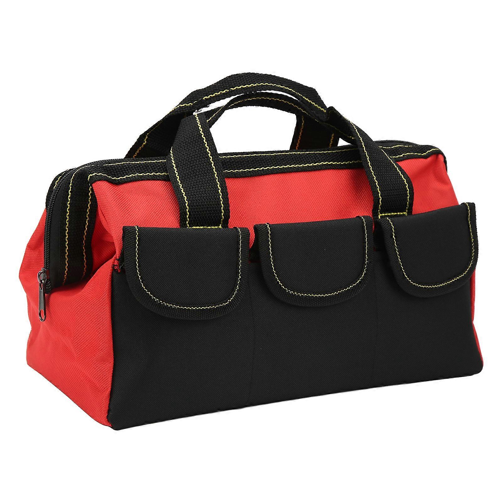Sac de rangement pour outils 16 pouces, large ouverture, robuste, étanche, portable, rouge