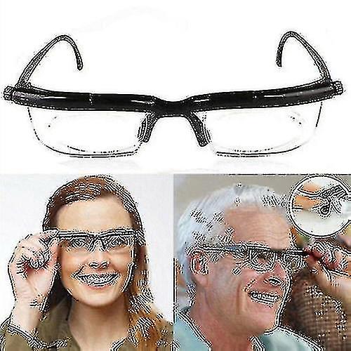 Adjustable Eye Glasses Dial Vision Variable Focus Eyewear for Distance Reading