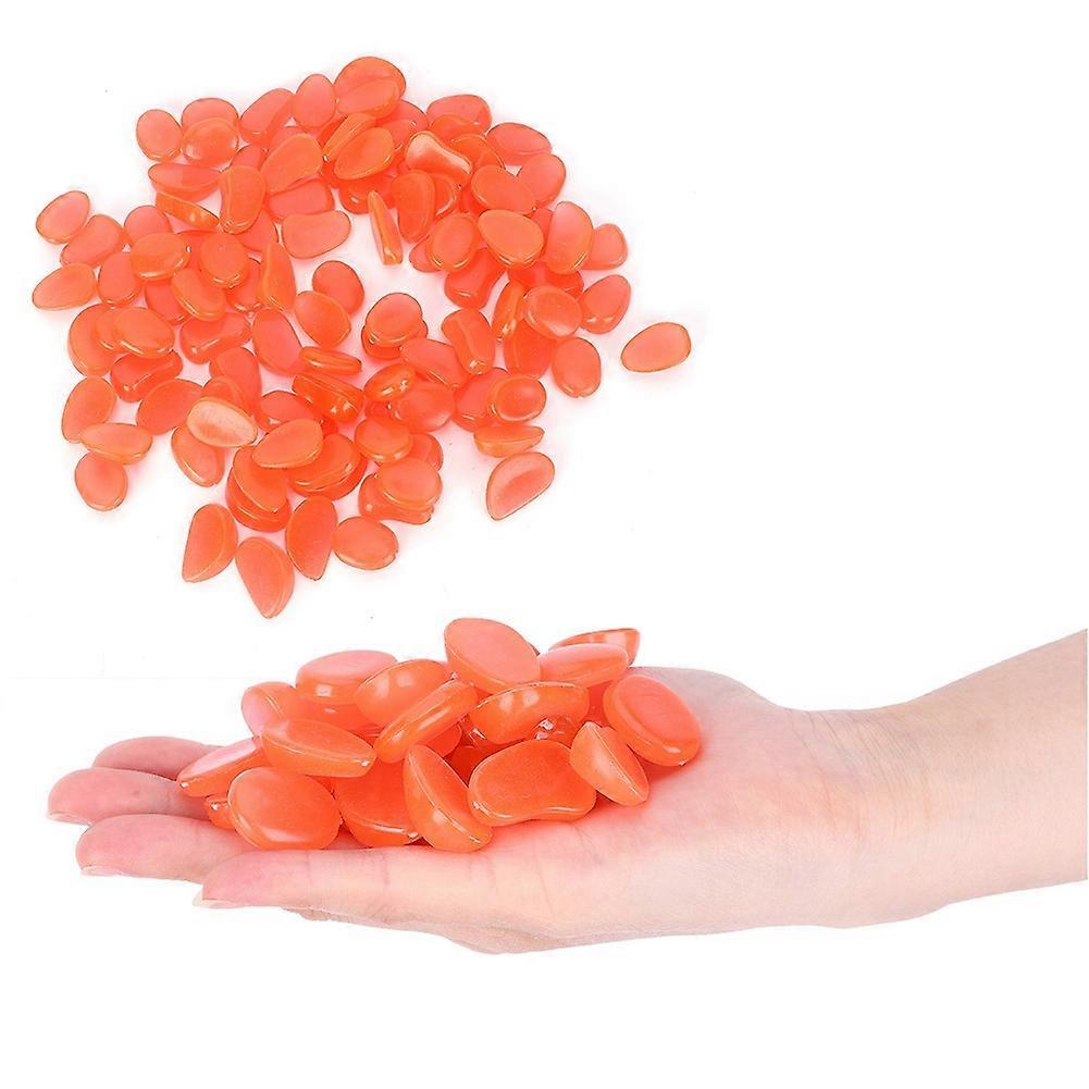 Rankomu Luminous Stone Fluorescent Decor Garden Yard Indoor Aquarium Landscape Decoration Glow in The Dark Pebbles Stones for Indoor and Outdoor 100Pc