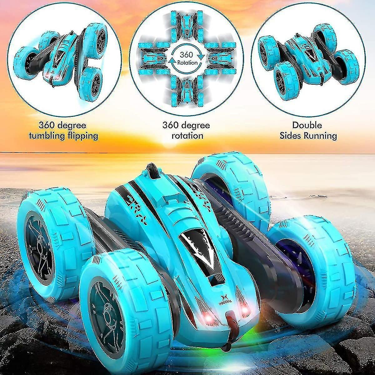 4wd Rc Car 2.4g Radio Remote Control Car 1:24 Double Side Rc Stunt Cars 360 Reversal Vehicle Model T